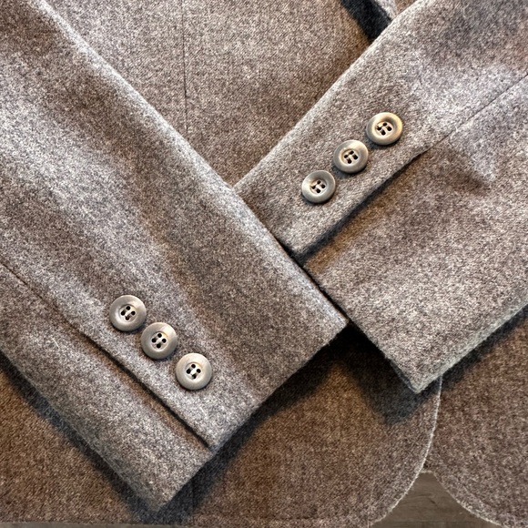 Vintage Pendleton Gray 100% Virgin Wool Blazer XS 6 USA Made Single Button 90s - Picture 10 of 12